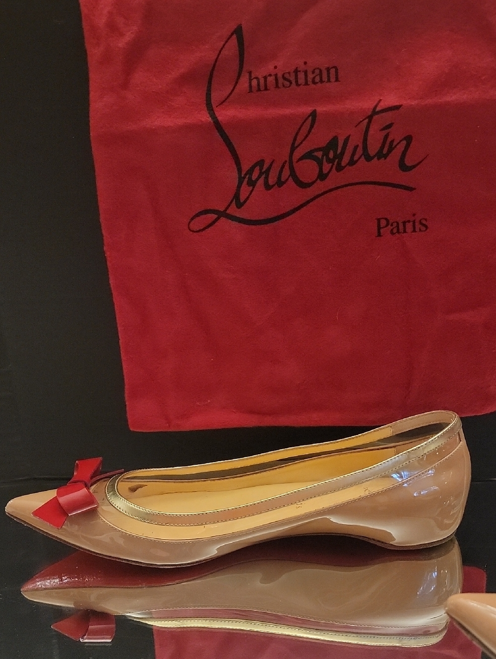 Christian Louboutin Suspenado Flats Sz37.5 - Picture 3 of 12